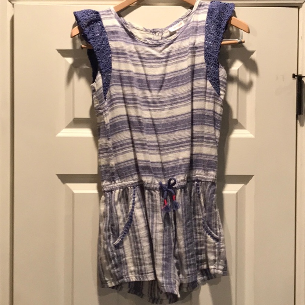 Girls Cat & Jack blue stripe Romper